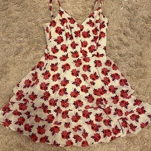 B Darlin Floral Dress with Spaghetti Straps